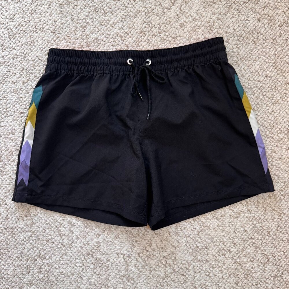 Hurley Women's Moisture Wicking Drawstring Shorts Black & Color Geometric Size S